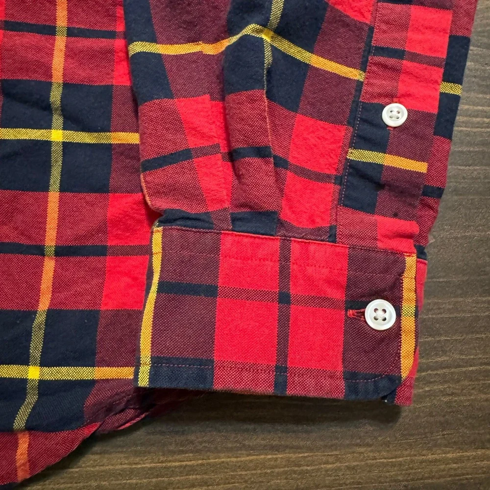 Polo Ralph Lauren Casual Button Down Shirt Mens M Preppy Long Sleeve Flannel Red